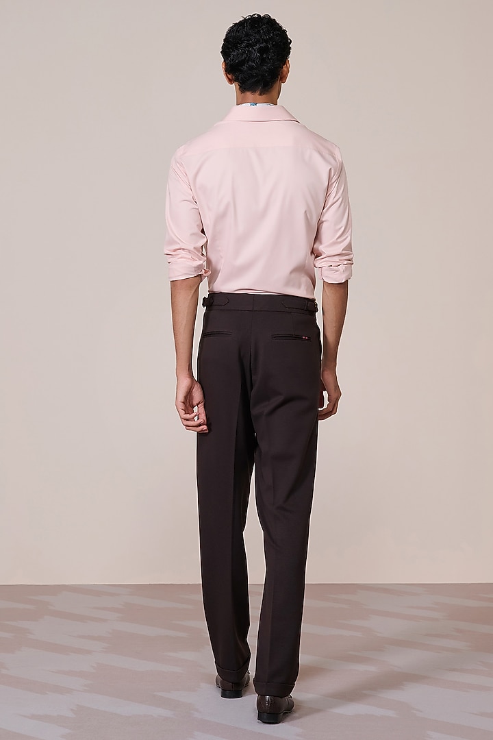 Light Pink Bamboo Suiting Blend Threadwork Party Wear Shirt by S&N by Shantnu Nikhil Men at Pernia's Pop Up Shop