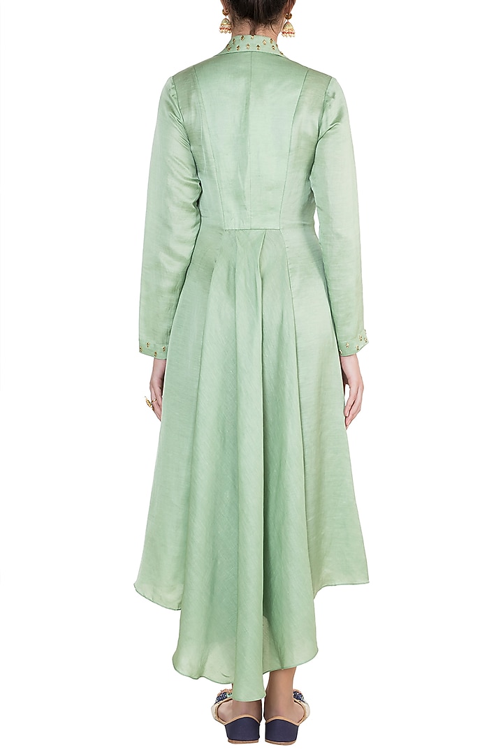 Mint Green Embroidered Tunic by Shilpa Reddy at Pernia's Pop Up Shop