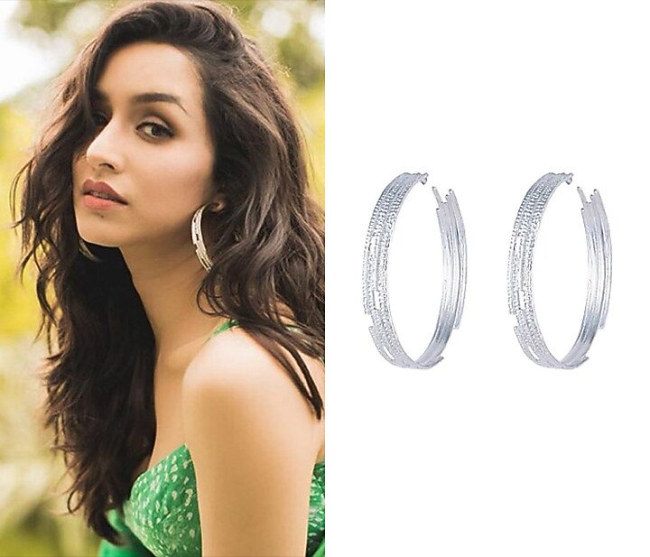 Silver Plated Textured Oversized Hoop Earrings by Flowerchild By Shaheen Abbas at Pernia's Pop Up Shop