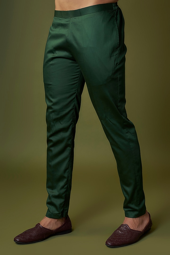 Green Glaze Cotton Silk Digital Printed Kurta Set by Sharad raghav men at Pernia's Pop Up Shop
