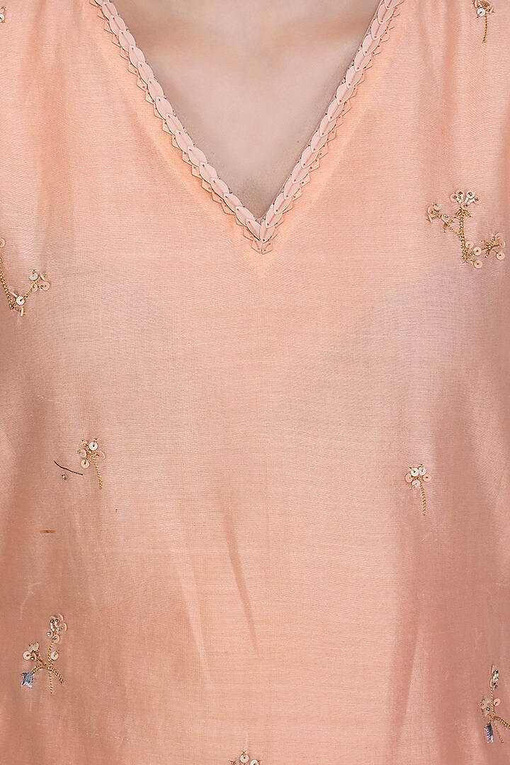 Hazelnut Embroidered Kurta With Pants by Show Shaa at Pernia's Pop Up Shop