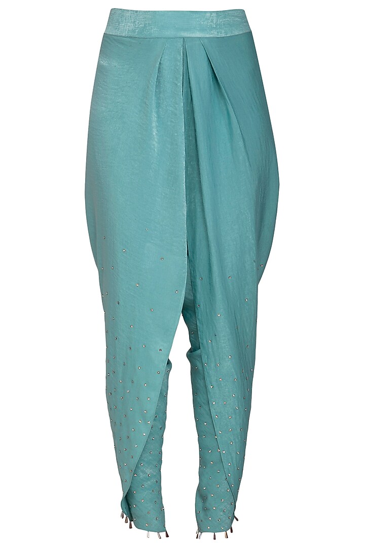 Sea Green Embroidered Party Wear Anarkali Set by Show Shaa at Pernia's Pop Up Shop
