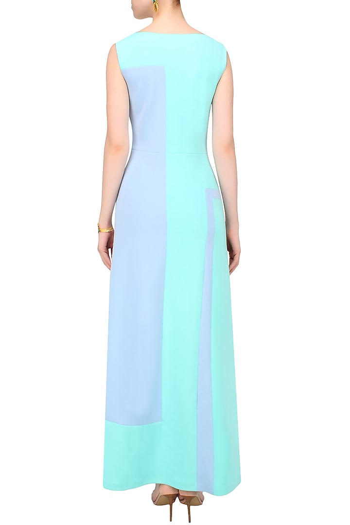 Mint green and lavender cut out maxi dress available only at Pernia's Pop Up Shop.