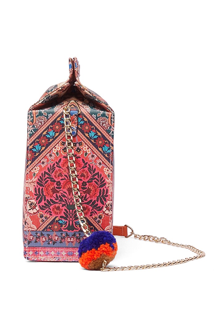 Multi-Colored Rug Printed Juice Bag by Siddhartha Bansal X Avocado at Pernia's Pop Up Shop