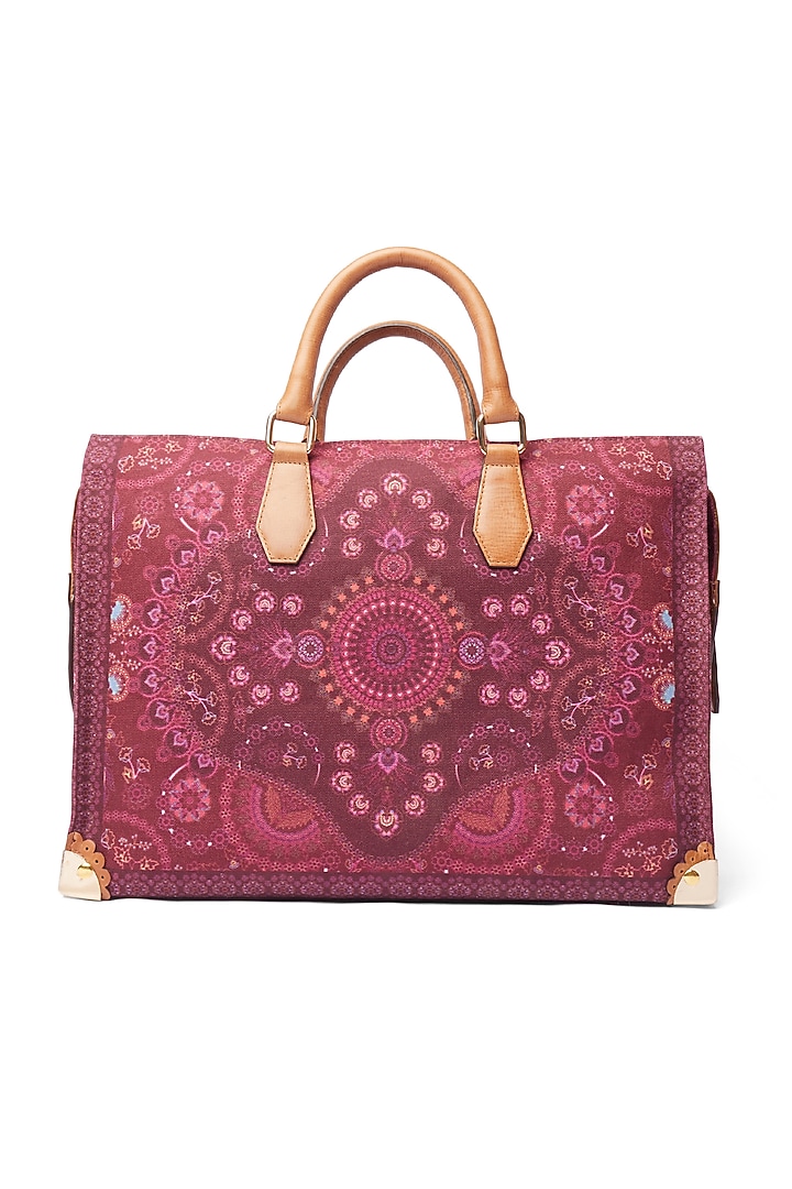 Dark Pink Embroidered Tote Bag by Siddhartha Bansal X Avocado at Pernia's Pop Up Shop