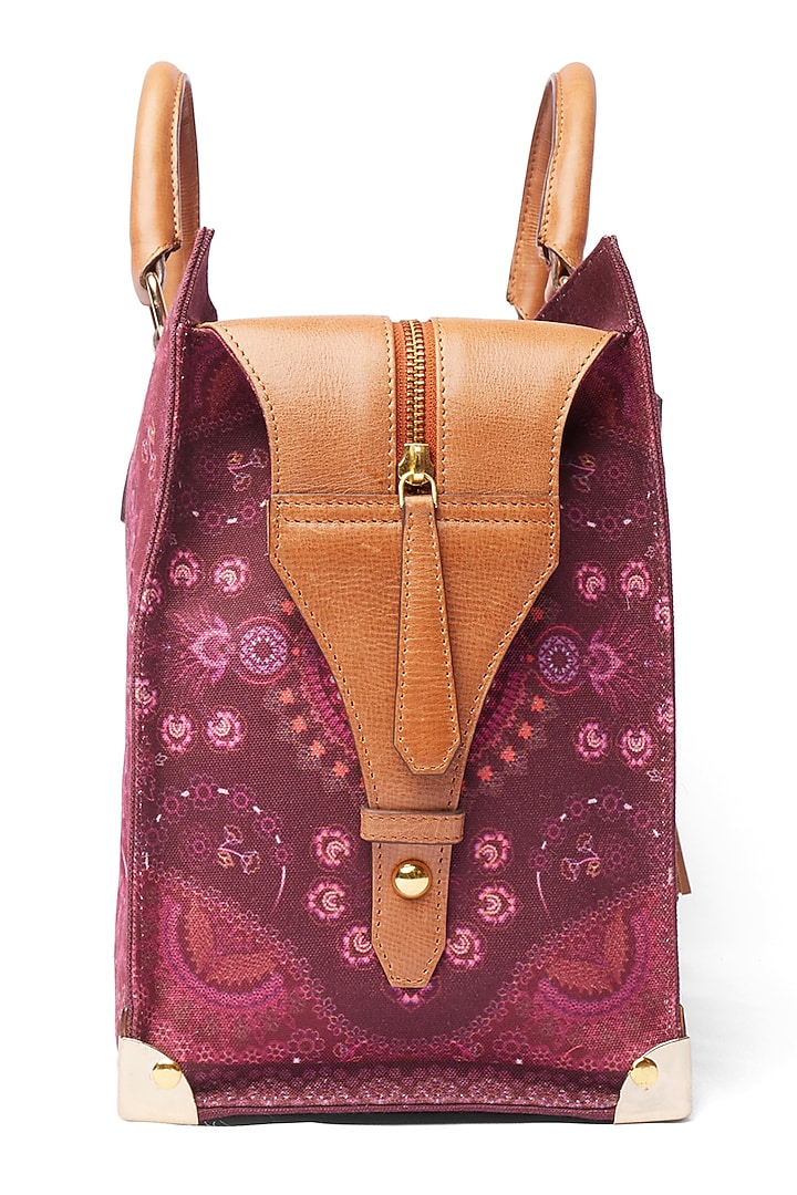 Dark Pink Embroidered Tote Bag by Siddhartha Bansal X Avocado at Pernia's Pop Up Shop
