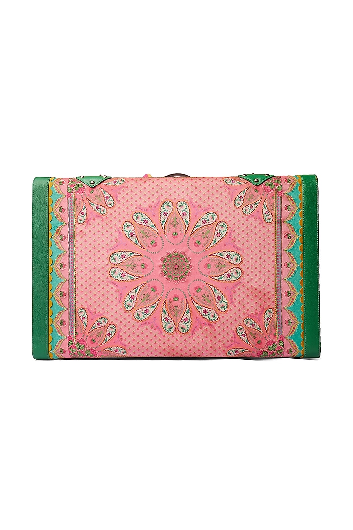 Pastel Pink Embroidered Trunk Bag by Siddhartha Bansal X Avocado