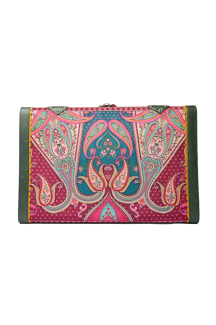 Multi-Colored Embroidered Trunk Bag by Siddhartha Bansal X Avocado