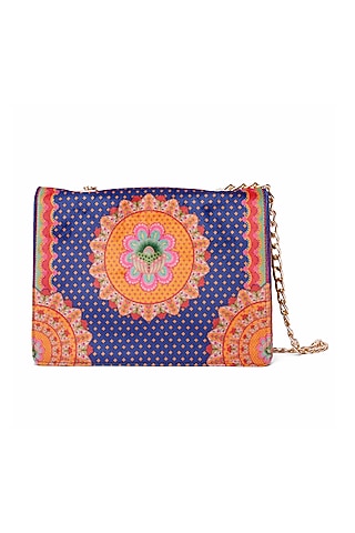 Blueberry Floral Printed Handbag by Siddhartha Bansal X Avocado