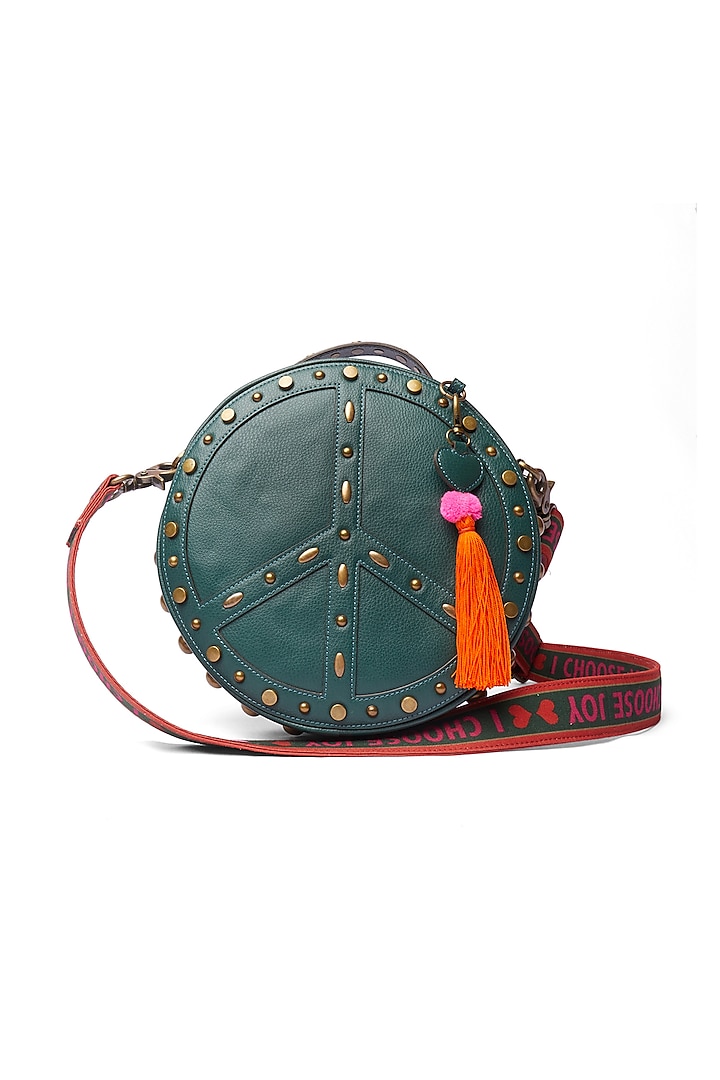 Forest Green Faux Leather Handbag by Siddhartha Bansal X Avocado