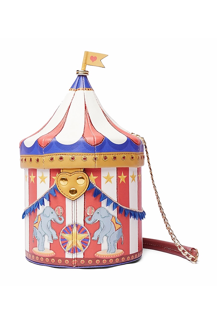 Light Red & White Circus Tent Handbag by Siddhartha Bansal X Avocado at Pernia's Pop Up Shop