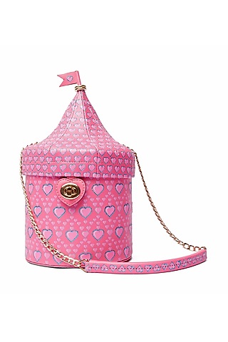 Fuchsia Embroidered Circuit Tent Handbag by Siddhartha Bansal X Avocado