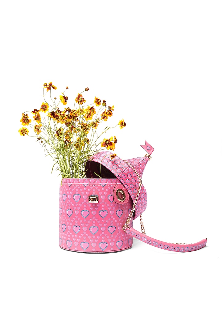 Fuchsia Embroidered Circuit Tent Handbag by Siddhartha Bansal X Avocado at Pernia's Pop Up Shop