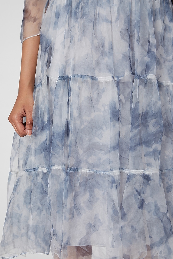 Grey Printed Vacation Dress by SIDDHARTHA BANSAL at Pernia's Pop Up Shop