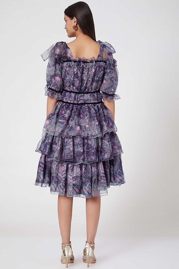 Grey Marble Printed Vacation Dress by SIDDHARTHA BANSAL at Pernia's Pop Up Shop