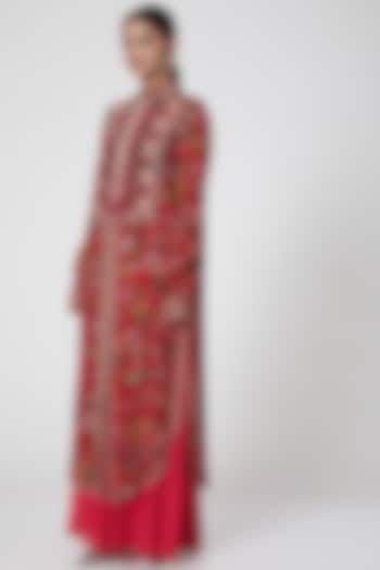 Maroon Printed Tunic Set by SIDDHARTHA BANSAL at Pernia's Pop Up Shop