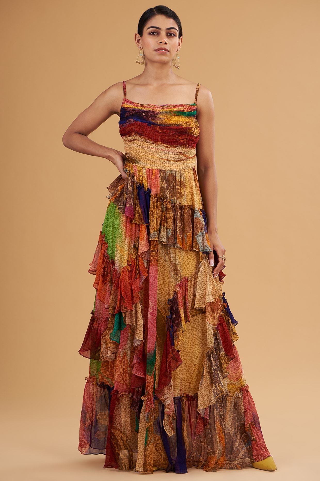 Buy Multicolor Chiffon Dress for Women Online from India s Luxury Designers 2024