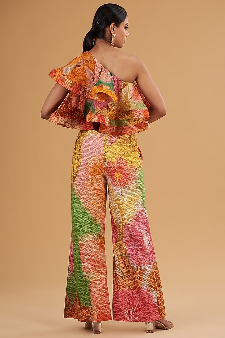 Multi-Colored Crepe Printed Co-Ord Set by SIDDHARTHA BANSAL at Pernia's Pop Up Shop