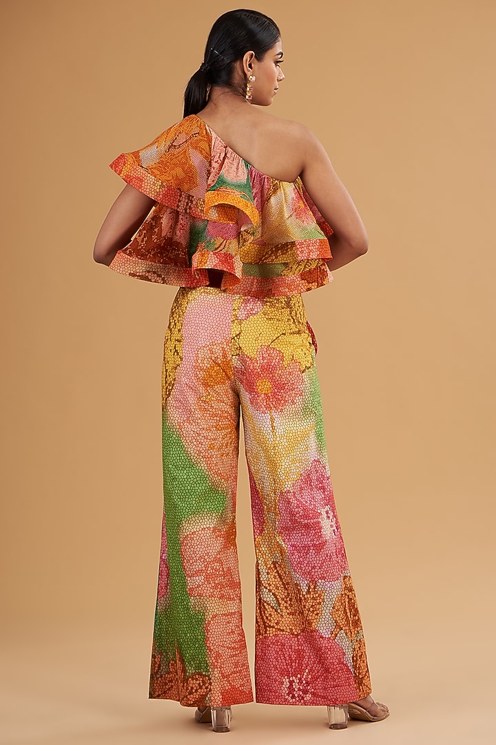 Multi-Colored Pure Crepe Digital Printed Shirt by SIDDHARTHA BANSAL at Pernia's Pop Up Shop