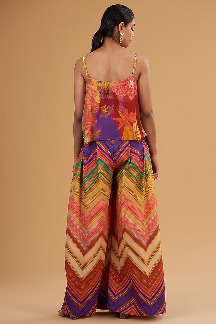 Multi-Colored Pure Crepe & Cotton Digital Printed Co-Ord Set by SIDDHARTHA BANSAL at Pernia's Pop Up Shop