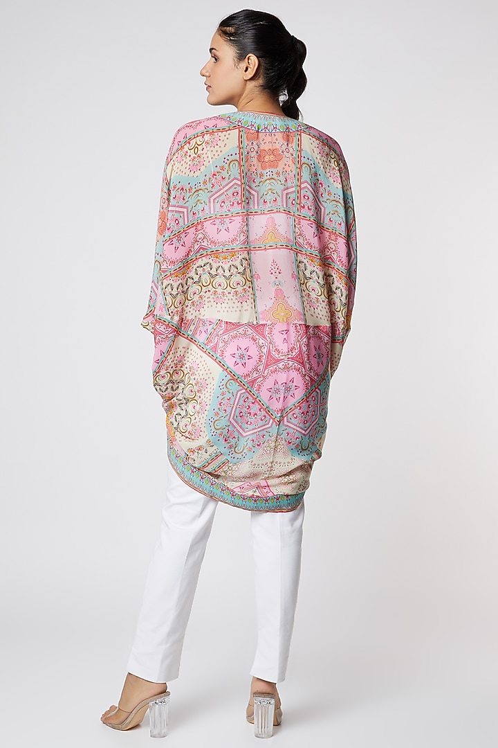 Multi Colored Digital Printed Shrug by SIDDHARTHA BANSAL at Pernia's Pop Up Shop