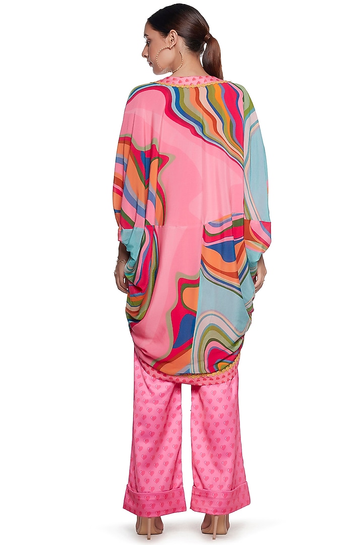 Multi Colored Wave Shrug by SIDDHARTHA BANSAL at Pernia's Pop Up Shop
