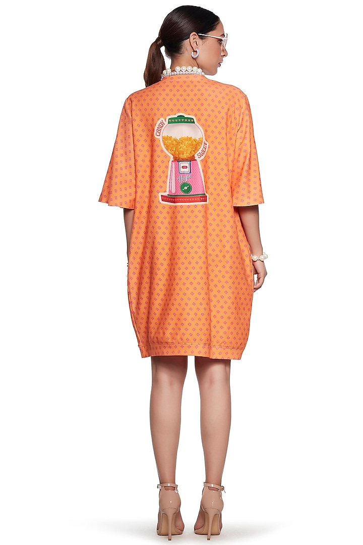 Orange terry Cotton Sweatshirt by SIDDHARTHA BANSAL at Pernia's Pop Up Shop