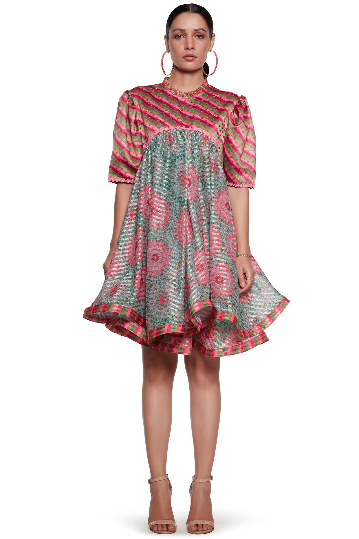 Women Summer Short Sleeve Casual Dresses V Neck Knee Length Beach A Line  Dress | eBay