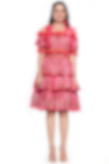 Bright Pink Baby Doll Vacation Dress by SIDDHARTHA BANSAL at Pernia's Pop Up Shop