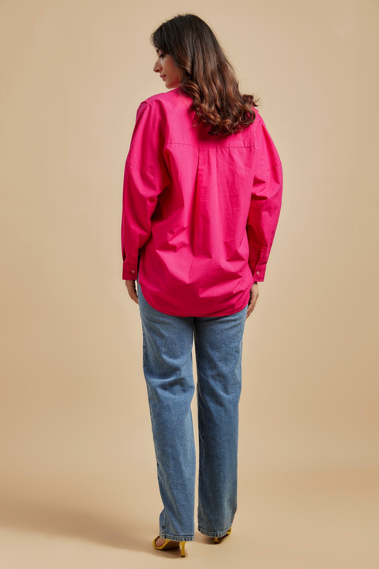 Hot Pink Cotton Floral Embroidered Shirt by SIDDHARTHA BANSAL at