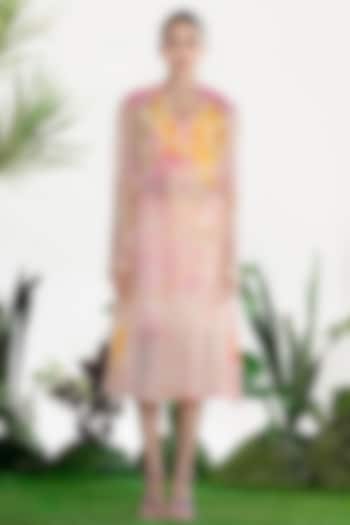 Multi-Colored Crepe Sequin Embroidered Skirt Set by SIDDHARTHA BANSAL at Pernia's Pop Up Shop
