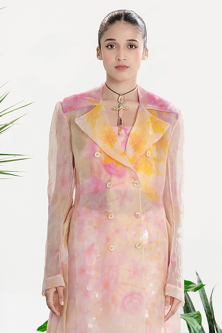 Multi-Colored Crepe Sequin Embroidered Skirt Set by SIDDHARTHA BANSAL at Pernia's Pop Up Shop