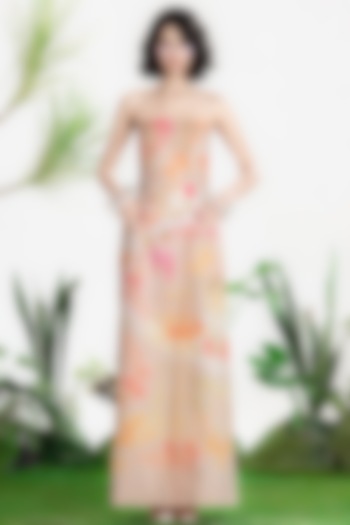 Multi-Colored Cotton Poplin Printed Coat Vacation Dress by SIDDHARTHA BANSAL at Pernia's Pop Up Shop