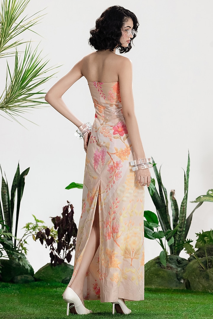 Multi-Colored Cotton Poplin Printed Coat Vacation Dress by SIDDHARTHA BANSAL at Pernia's Pop Up Shop