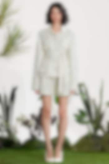 Ivory Cotton Linen Printed Co-Ord Set by SIDDHARTHA BANSAL at Pernia's Pop Up Shop