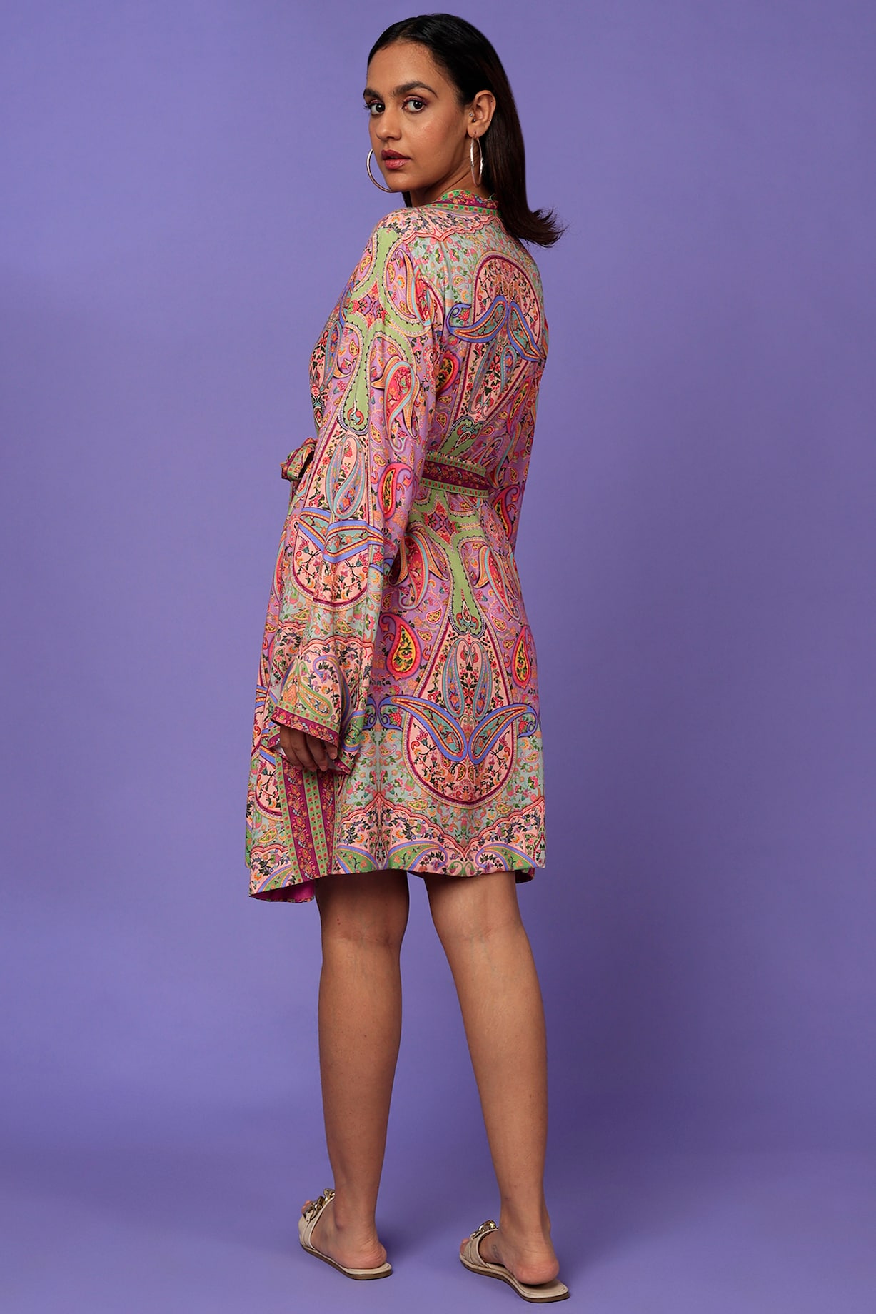 Multi-Colored Jacquard & Cotton Velvet A-line Dress Design by SIDDHARTHA  BANSAL at Pernia's Pop Up Shop 2023