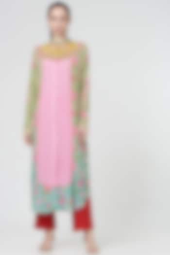 Multi-Coloured Printed Shirt Dress by SIDDHARTHA BANSAL