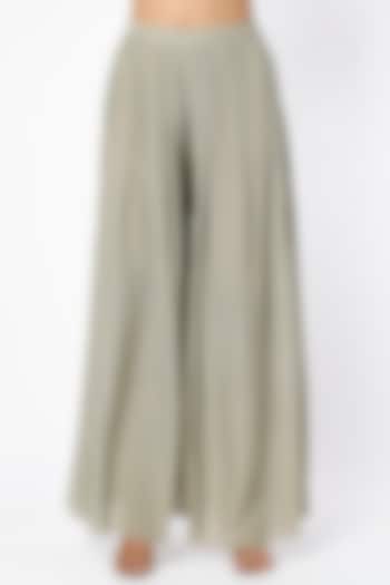 Grey Pleated Pants by SIDDHARTHA BANSAL