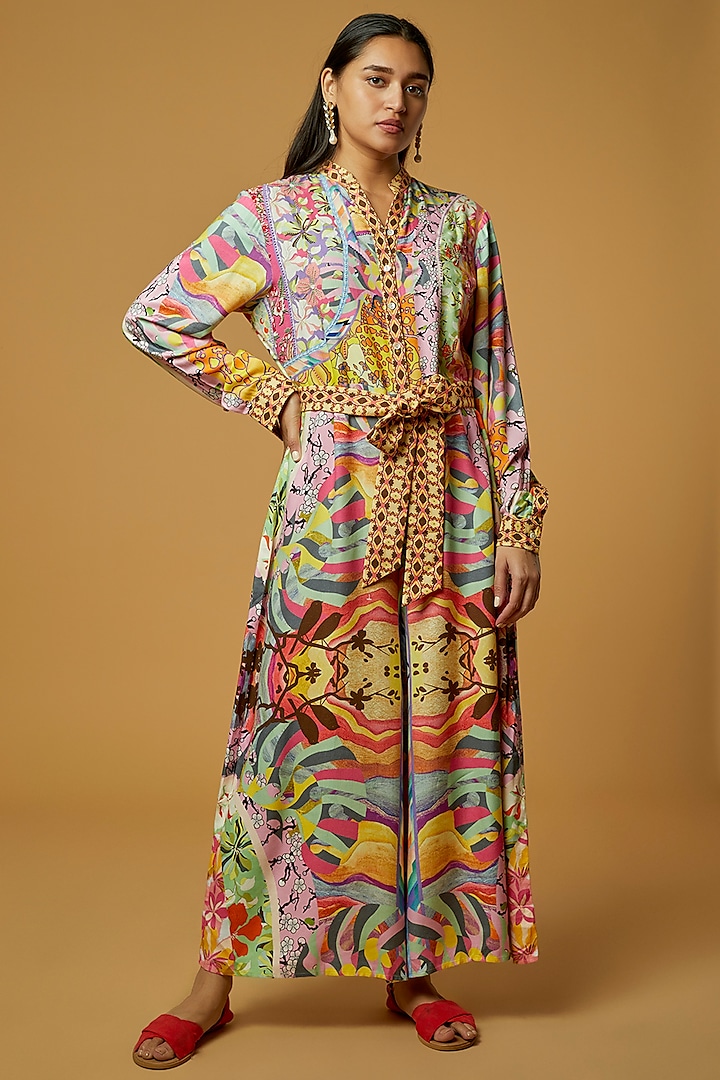 Multi-Color Mix Print Jumpsuit Design by SIDDHARTHA BANSAL at Pernia's ...