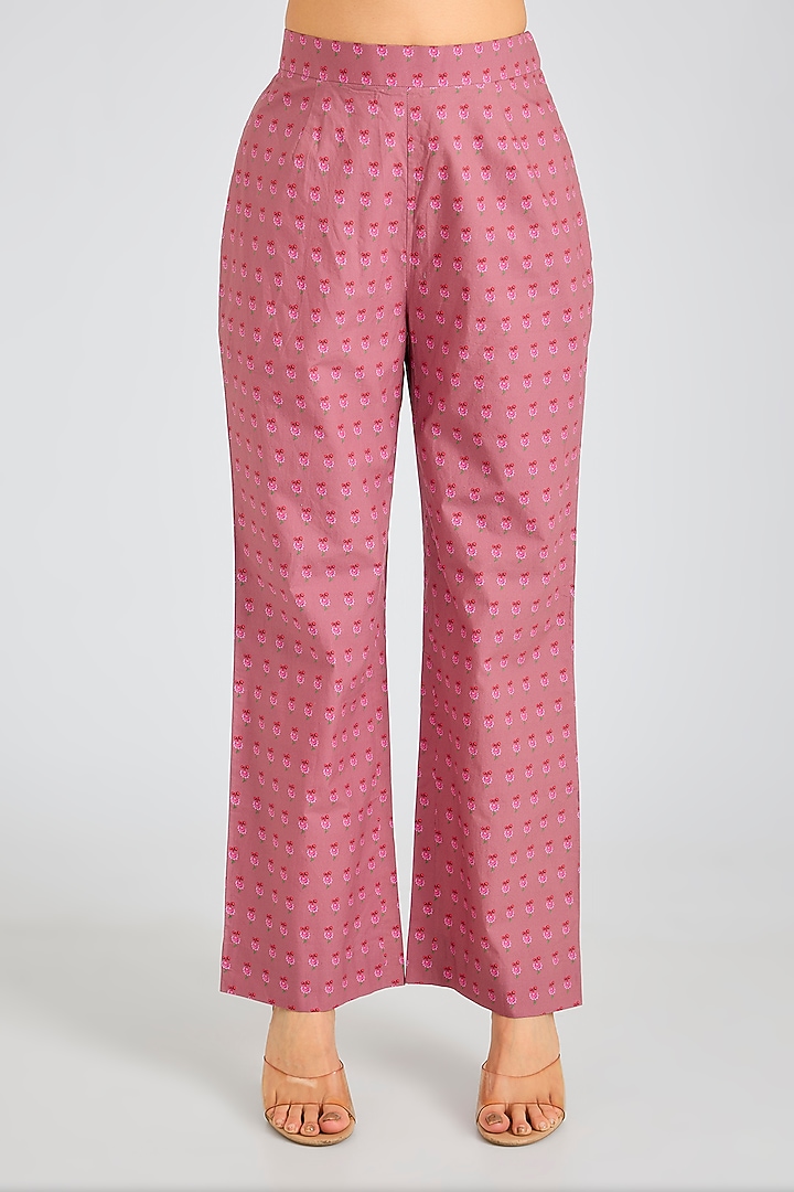 Green & Pink Modal Muslin Cotton Threadwork & Printed Ombre Kurta Set by SIDDHARTHA BANSAL at Pernia's Pop Up Shop