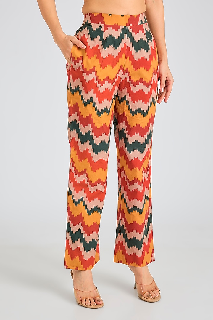 Multi-Colored Modal Muslin Cotton Threadwork & Printed Ombre Kurta Set by SIDDHARTHA BANSAL at Pernia's Pop Up Shop