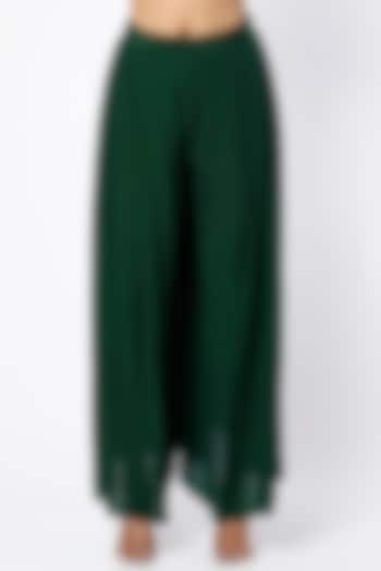 Poker Green Pleated Pants by SIDDHARTHA BANSAL