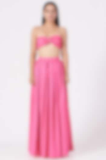 Blush Pink Printed Skirt Set by SIDDHARTHA BANSAL