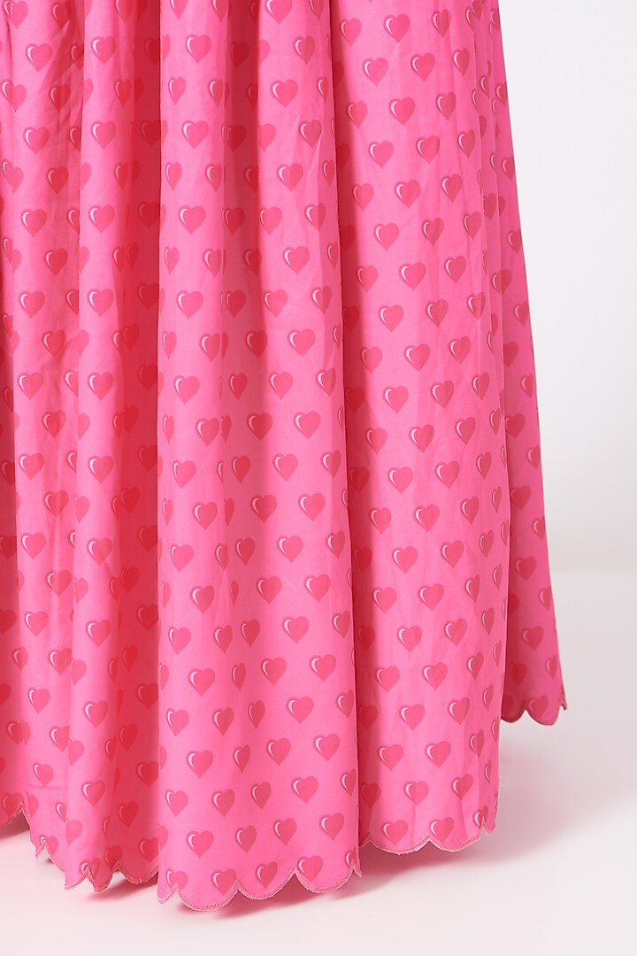 Blush Pink Scuba & Poly Crepe Digital Printed Skirt Set by SIDDHARTHA BANSAL at Pernia's Pop Up Shop