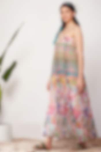 Multi-Colored Printed Tube Dress by SIDDHARTHA BANSAL