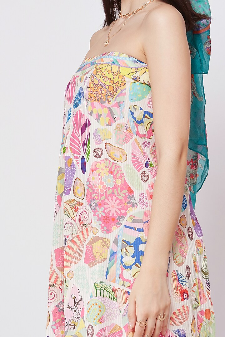 Multi-Colored Block Printed Off-Shoulder Jumpsuit by SIDDHARTHA BANSAL at Pernia's Pop Up Shop