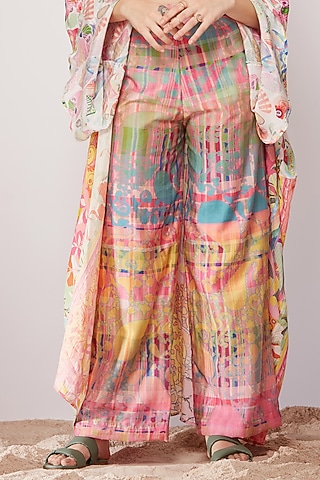 Multi-Colored Printed Palazzo Pant by SIDDHARTHA BANSAL