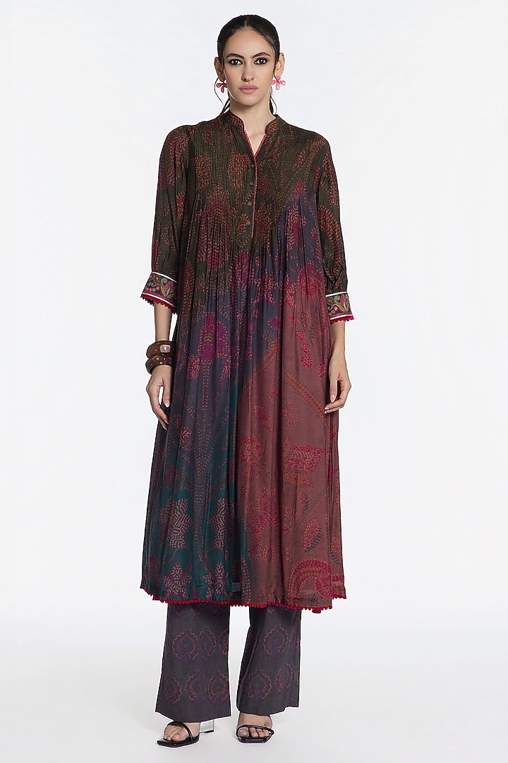 Grey Muslin Zari Embroidered Kurta Set by SIDDHARTHA BANSAL at Pernia's Pop Up Shop