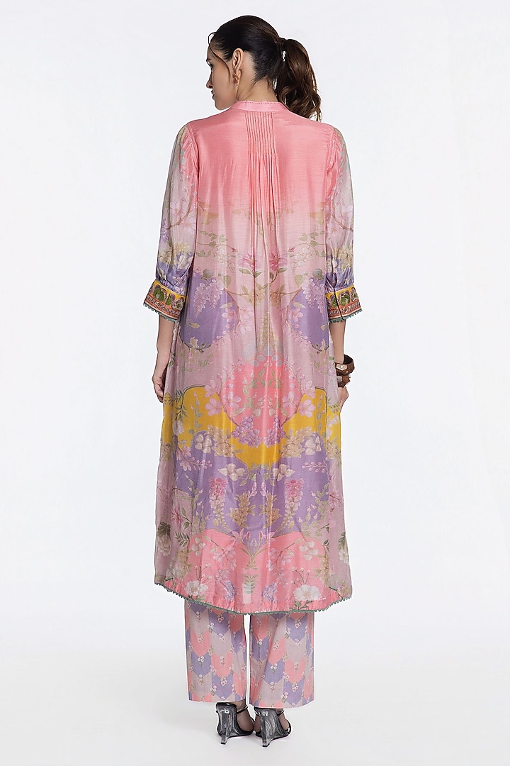 Blush Pink Modal Muslin Zari Embroidered Kurta Set by SIDDHARTHA BANSAL at Pernia's Pop Up Shop