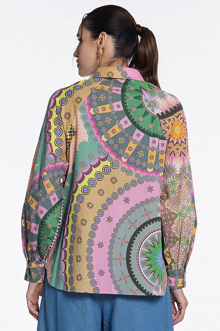 Multi-Colored Cotton Printed Shirt by SIDDHARTHA BANSAL at Pernia's Pop Up Shop